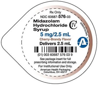 5 mg/2.5 mL Midazolam HCl Syrup Cup (2.5 mL Cup)
